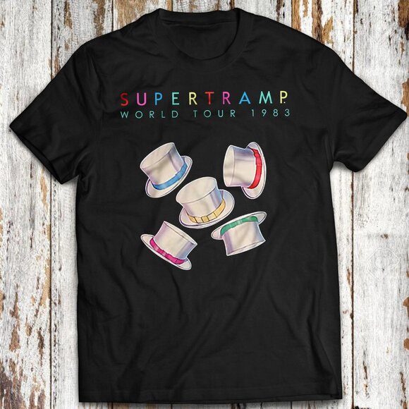 Supertramp 1983 World Tour Rock Band Fan Gift Graphic Retro Concert T-Shirt 79 - Picture 1 of 6